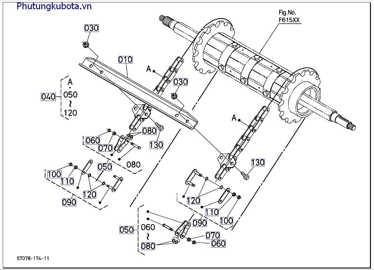 Xích truyền động ộng dẫn >=507067